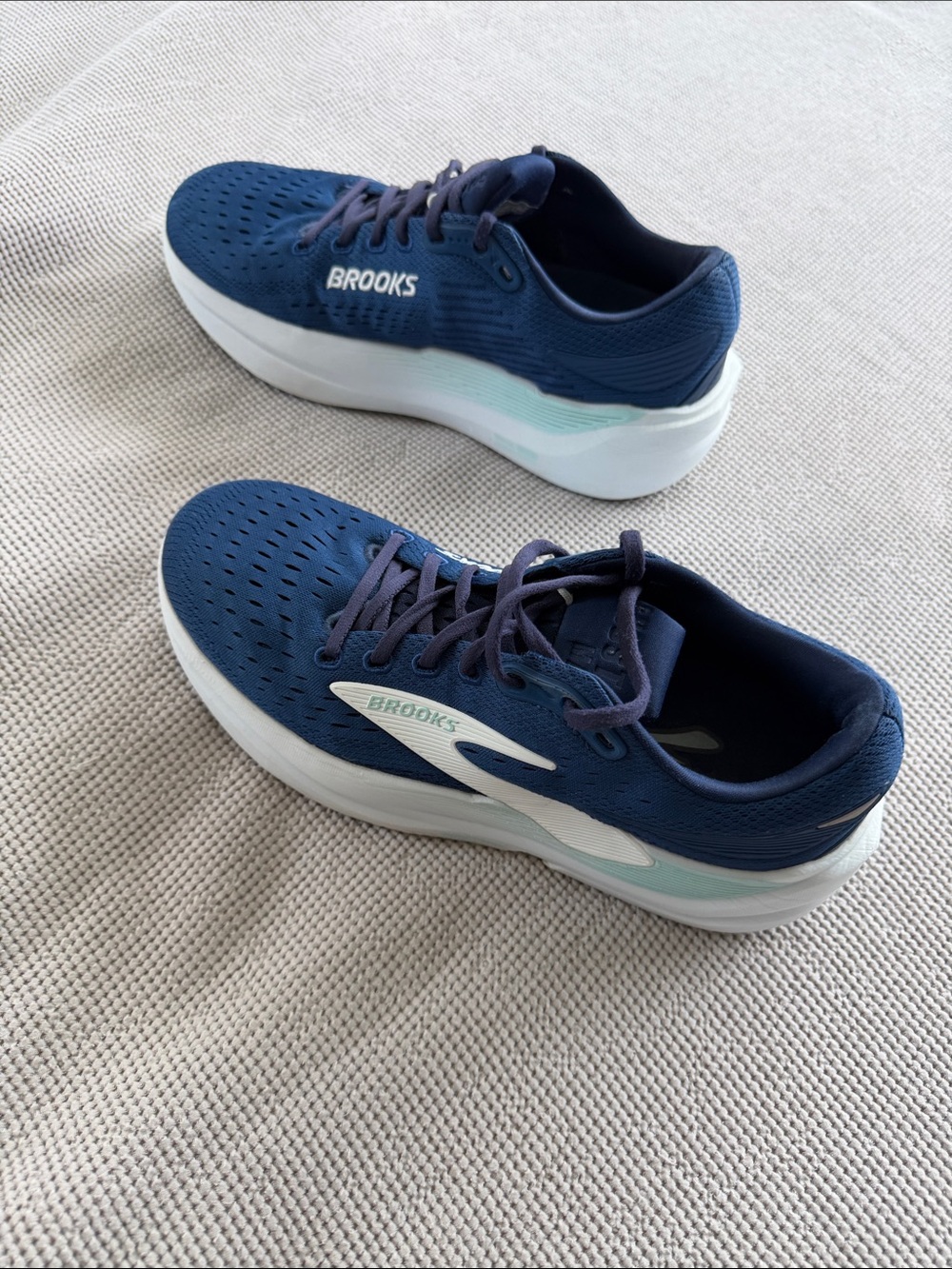 Brooks Navy Blue and White Women's Running Shoes